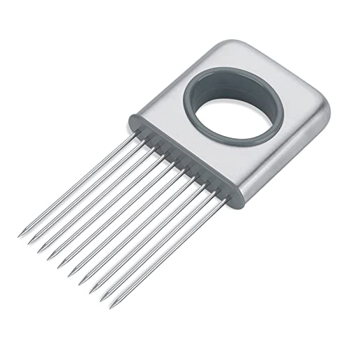 Onion Holder, Stainless Steel Meat Cutter with 10 Prongs, Multifunctional Slicer for Kitchen