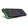 EMPIRE GAMING – PC Tastatur – K300 QWERTZ– 105 halbmechanische Tasten, davon 19 Anti-Ghosting-Tasten, 12 Multimedia-Shortcuts, LED-RGB-Rückbeleuchtung