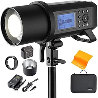 Godox AD400Pro 400W TTL Flash 2.4G HSS GN72 1/8000s with Li-ion Battery All-in-One Outdoor Flash Strobe Light Monolight 30W LED Modeling Lamp Compatible for Canon Fuji Sony Nikon Olympus Panasonic