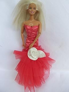 Fat-catz-copy-catz Dolls sized Hollywood Glamour ruffled fishtale style Ball gowns party dress (Doll not included) (Plain Red Hollywood Dress)