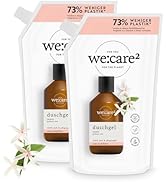 We:care² Lot de 2 recharges de gel douche 500 ml Jasmin/thé vert – Gel douche durable et végétalien Nac...