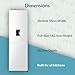 HYE Fridge Freezer - 50/50 Freestanding Fridge Freezer, 182.4cm Height, 55cm Width, 256 Litre Capacity, Total No Frost & Non-Plumbed Water Dispenser, White - RF01FF256W18