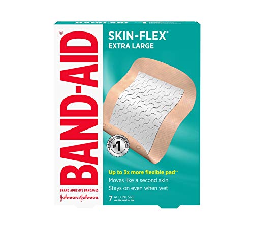 Band-Aid - Band-Aid Brand Skin-Flex Adhesive Bandages for First Aid and Wound Care, Extra Large Size, 7 Count