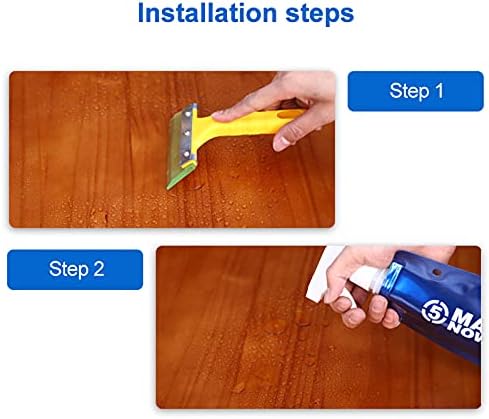 Miniatura 7 de VALINK Película protectora transparente autoadhesiva para mesa, protector de pared contra salpicaduras de cocina, adhesivo transparente a prueba de