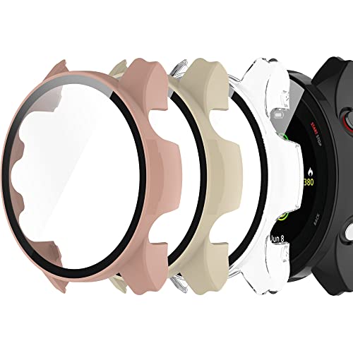 Funda para Garmin Forerunner 255 y 255S con protector de pantalla de cristal templado