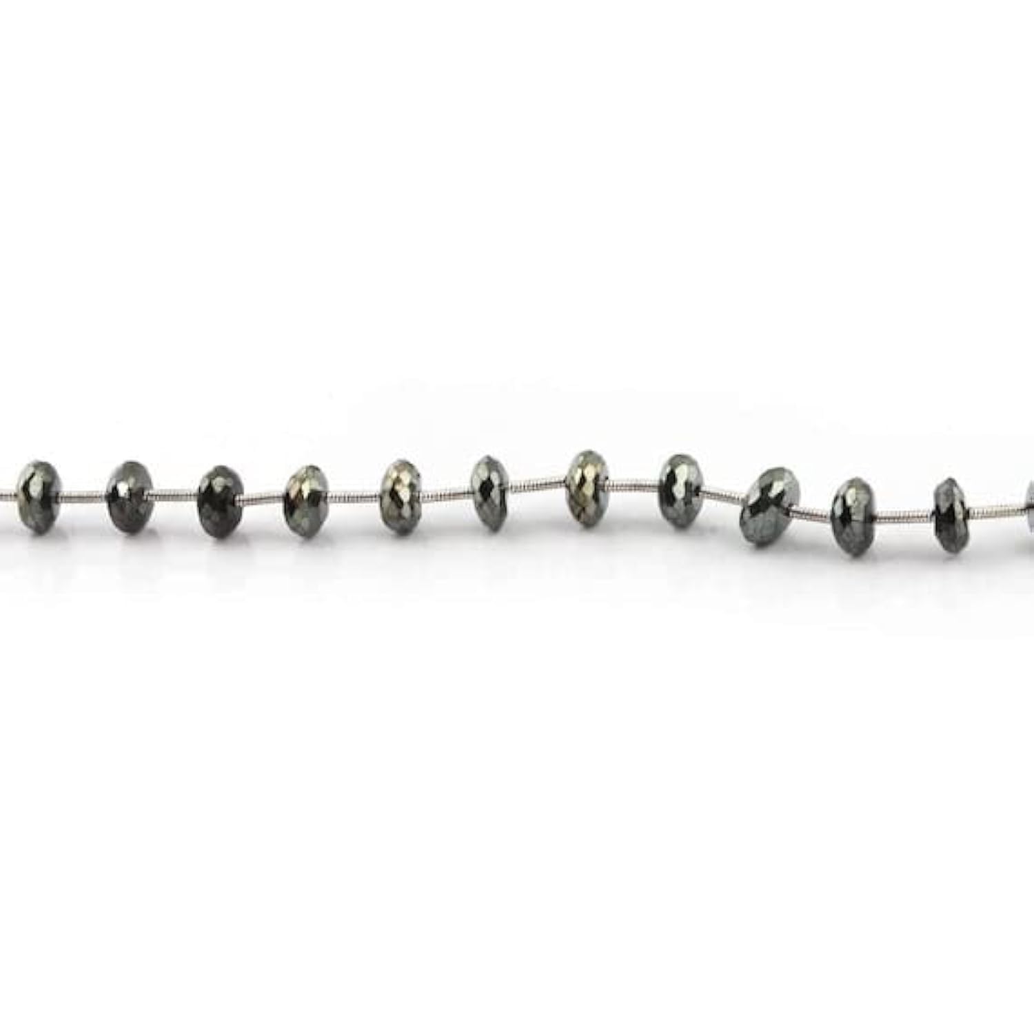 Spinelle noir LKBEADS perles rondelles de qualité pour joaillerie