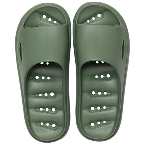 Zapatillas de estar por casa para mujer, hombre, verano, antideslizantes, para el jardín, para casa, de plástico, sandalias, verde, 44