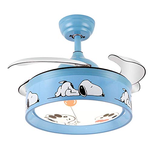 Lustre ventilateur de plafond 36W LED réglable avec commande murale moderne