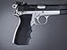 Hogue Browning Hi-Power Rubber Pistol Grip Set with Finger Grooves, Black - 09000