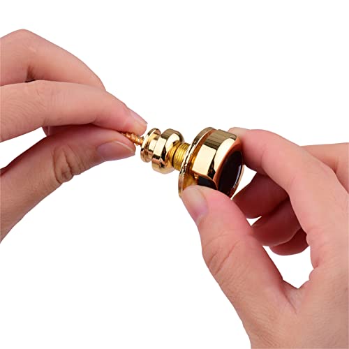 Hosioe 2pcs alça de guitarra trava de metal de segurança de liberação rápida botões de alça retentor