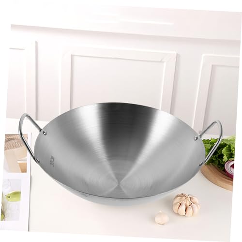 Wok de acero inoxidable con doble mango y antiadherente miniatura 2