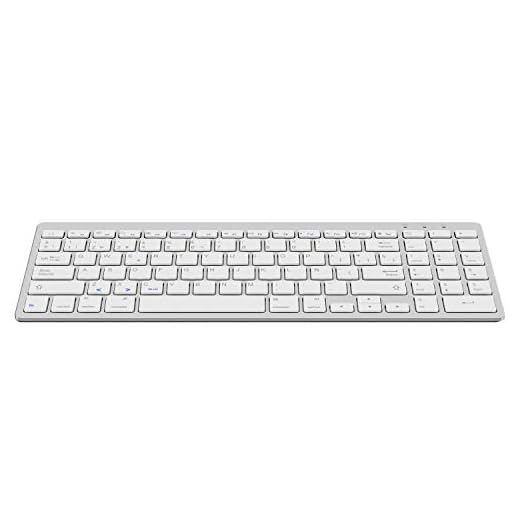 OMOTON Teclado Inalámbribo Compatible con iPad/iPad Pro/iPad Air y Todas Sistemas de iOS, Teclado Bluetooth Español con Teclado Numérico, Color Plata, NO Compatible con Macbook, Ni Windows