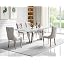 5 Piece White Silver & Beige