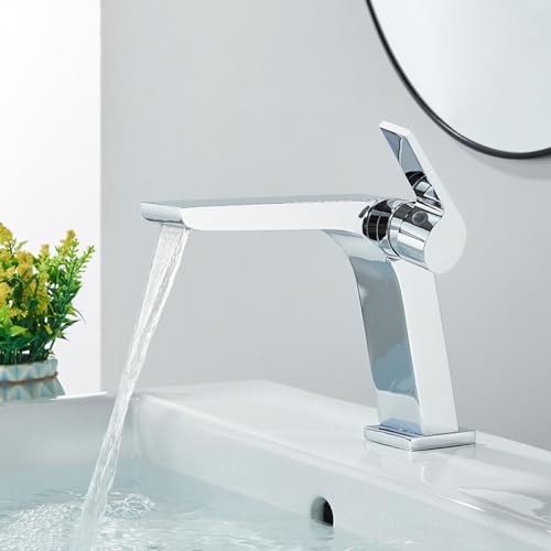 Mitigeur de lavabo cascade chromé avec technologie de mélange thermique durable - 3