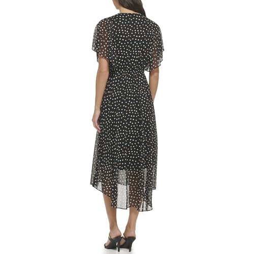 Image of DKNY Women's Halter Faux Wrap Midi Dress