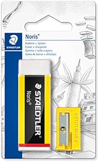 STAEDTLER 526 N-S1BK Noris gumka i temperówka z jednym otworem (2 sztuki)