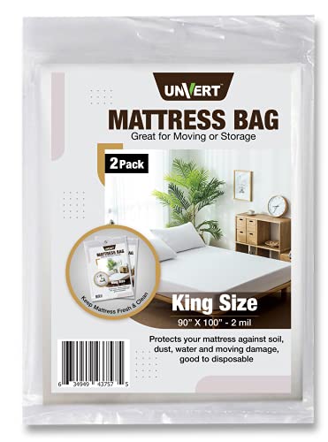 King Mattress Bag for Moving and Storage - Heavy Duty 2 Mil (90