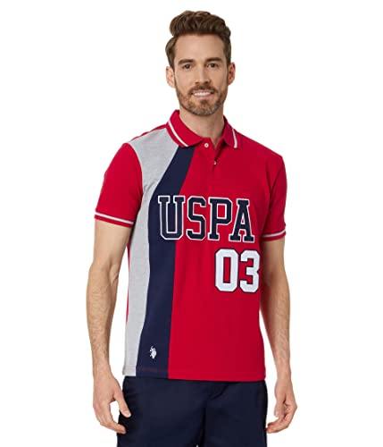 Polo US Polo Assn slim fit rouge xl en piqué de coton supérieur