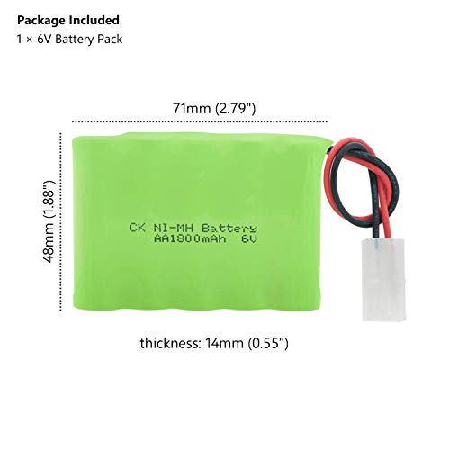RitzyRose Accu 6 V 1800 mAh, AA Ni-MH, oplaadbare batterijen met SM/L6.2-aansluiting L6.2 - Image 3