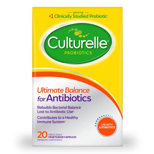 Culturelle Ultimate Balance Probiotic for Antibiotics | Use with Antibiotics | Once per Day | Contains 100% Lactobacillus rhamnosus GG | Restores Good Bacteria Lost to Antibiotic Use* | 20 Count