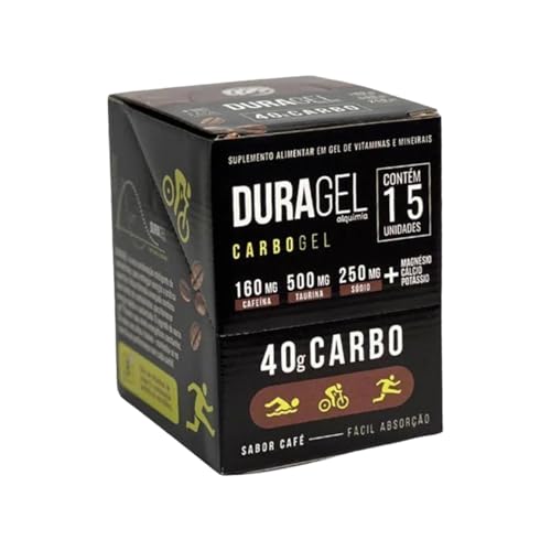 Gel Carboidrato Duragel Alquimia da Saude Sabor Café 15 Sachês - 27g de Carbo