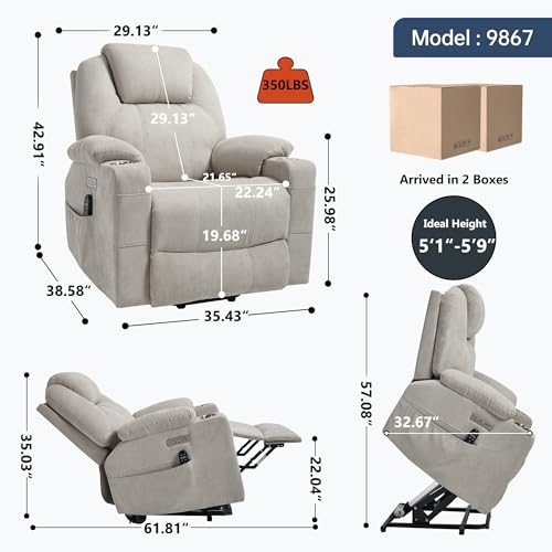 Sillón plegable poliéster beige miniatura 2
