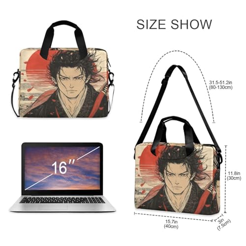 Funda para laptop con asa y correa de 15.6 pulgadas miniatura 5