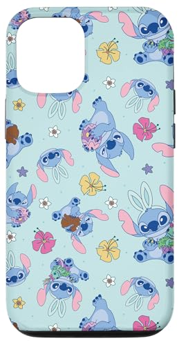 Disney Lilo & Stitch Cute Blue Easter Pastel Stitch Pattern Case for iPhone 12/12 Pro