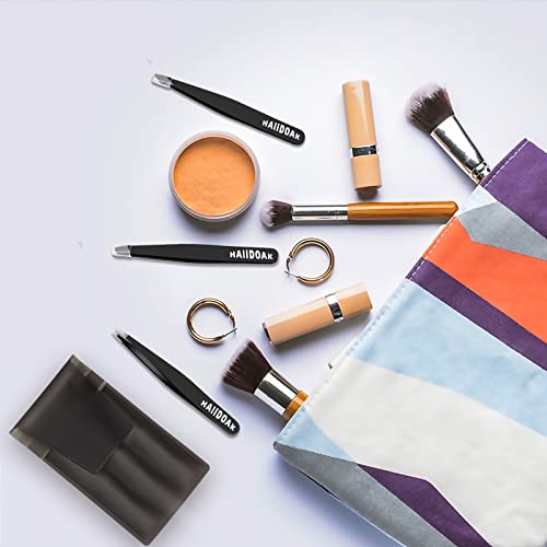 image for Haiidoak Tweezers Set, 3Pcs Professional Stainless Steel Tweezers for 