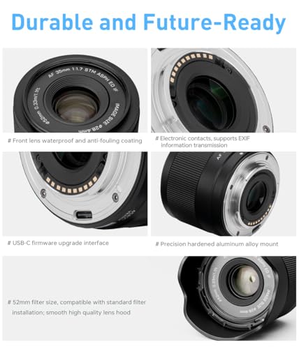 Image of VILTROX 35mm f1.7 E, 35mm f /1.7 e-Mount APSC AF Lens for Sony e Mount, Autofocus Lens Large Aperture Prime Lens for Sony e Mount a7cr a7cii a7c a6700 zv-e100 a6600 a6400 a7iv a7iii