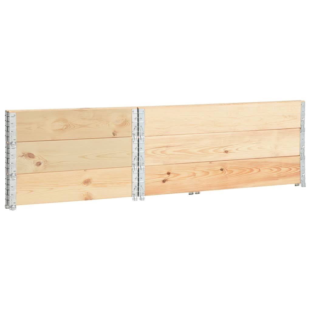 vidaXL 3X Madera Maciza de Pino Caja de Palés Jardinera Muebles Plegable Almacenar Artículos Almacenamiento Jardín Terraza Exterior 100x150 cm