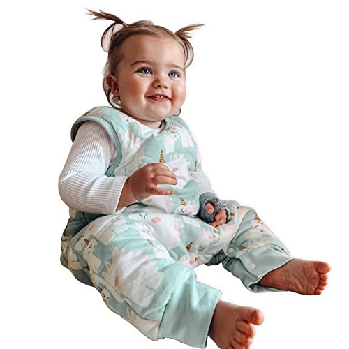 Temp. Balance 0.5-2.5 TOG Traje de dormir Unicornio, Verde salvia, Medium