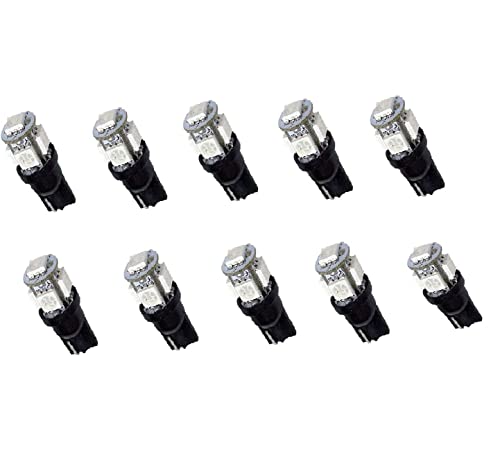 PA LED 10PCS Auto T10 194 168 Green LED Light Bulb 12V 5SMD 5050 Current Fixed for Interior Map Dome Instrument PA LEDnel Trunk Backup License Plate Lamp