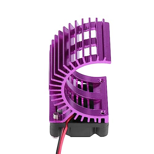 RC Motor Heat Sink Efficient Cooling Fan for 1/10 Scale Electric RC Car 540/550 Motor, Suitable for HSPRedcat//D90, Materials (Purple)