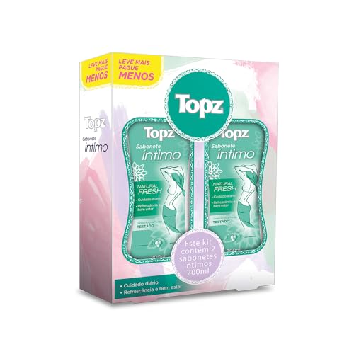 Sabonete Intimo Promo Natural Fresh 200 ml, Topz, Topz, Branco