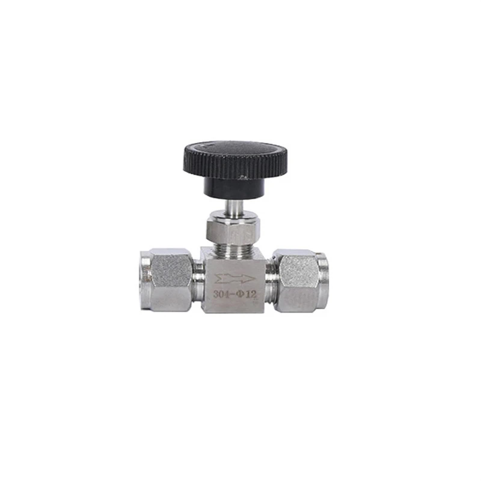 Válvula de Aguja Ajustable OD 3, 4, 6, 8, 10, 12 Mm, Tubo de Acero Inoxidable 304, Juego de Tarjeta Recta a Prueba de ácido de Alta presión, grúa(4mm OD)