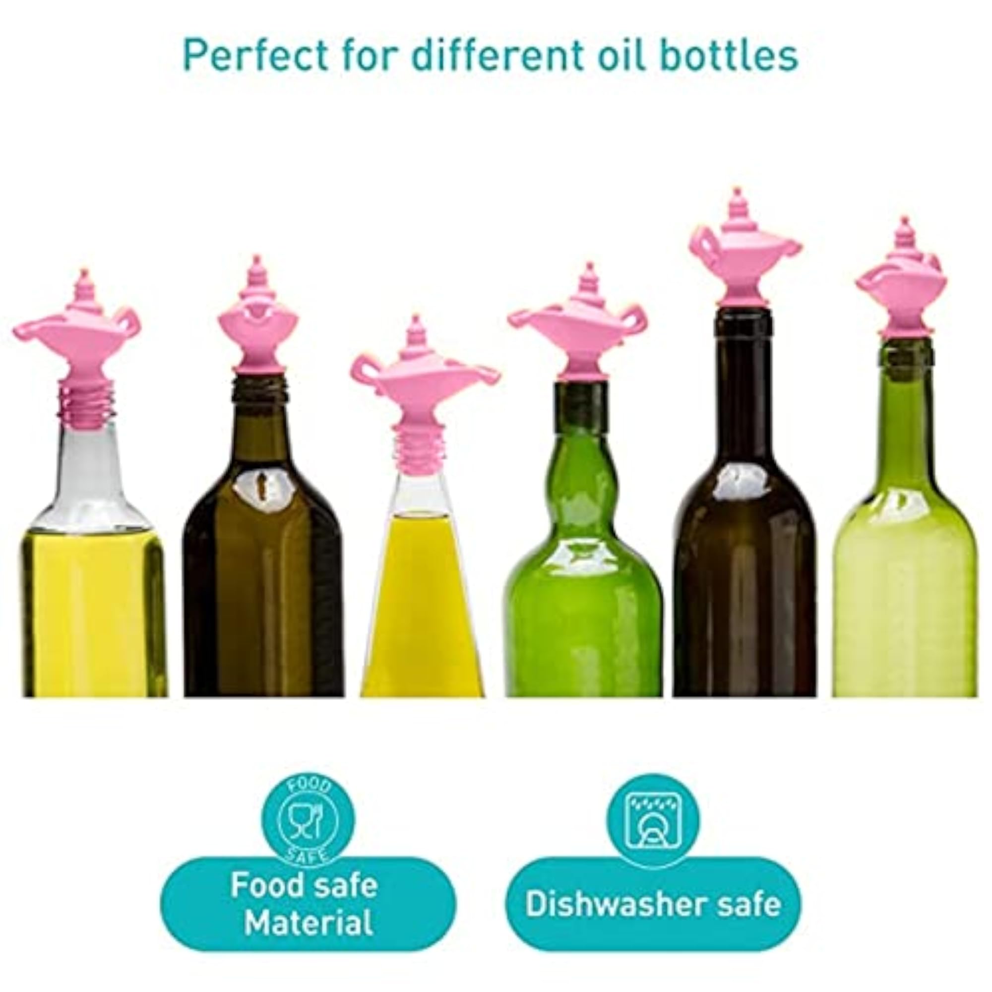 Silicone Genie Aladdin Lamp Shaped Oil Pourer, Pink