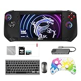 MSI Claw A1M 512GB ゲーミング ハンドヘルド 7インチ タッチスクリーン 120Hz FHD 1080p Ultra 5 135H プロセッサー Mytrix Splashy Wireless Pro コントローラー ハブ 128GB MicroSD キーボード&マウス 8イン1バンドル インクジェット