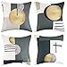Federe per Cuscini Cuscini per Auto Nero Oro Bianco Moderne e Geometriche con Motivi Astratti Fodere Copricuscino in Lino luna Domestica Divano da Letto Sedia Esterno Interno 45x45 Set di 4