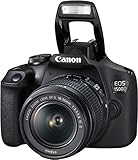 Canon EOS 1500D 24.1 Digital SLR Camera (Black) with EF S18-55 is II Lens