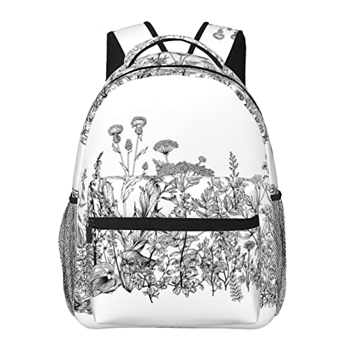 Sac à dos ordinateur portable grand volume pour soulager le dos avec style fleuri