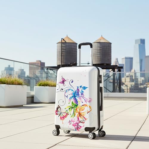 Image of InUSA Fusion Print 24-Inch Medium Hardside Spinner Luggage Lightweight