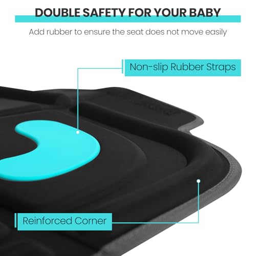 HEYTRIP Car Seat Protector, 2 Packs, Rear-Facing/Forward Facing Car Seat Mat for 0~12 Years Old Children, Waterproof, Easy Cleanup, Non-Slip, Fit Most Car Seats(Black Blue) by HEYTRIP - Image 6