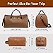Personalized Travel Luggag Bag 2Pcs Set for Men, PU Leather Duffle Bag with Toiletry Bag, Weekender Travel Bag, Large Travel Bag, Holdall Bag, Leather Gym Bag, Gifts for Men, Dad, Husband, Groomsmen