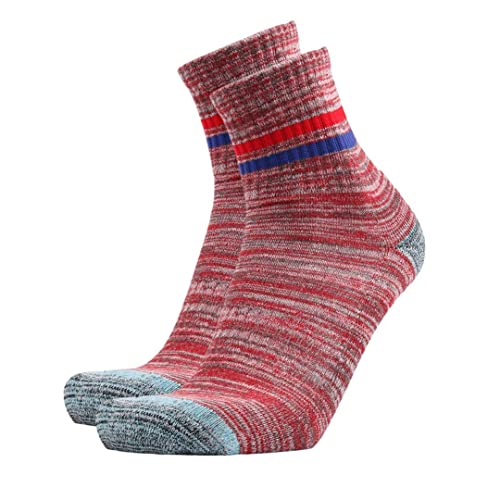 Soft Thick Mid Calf Hiking Vintage Socks | Colorful, Playful, and Comfortable Outdoor Footwear (3 Pack)4