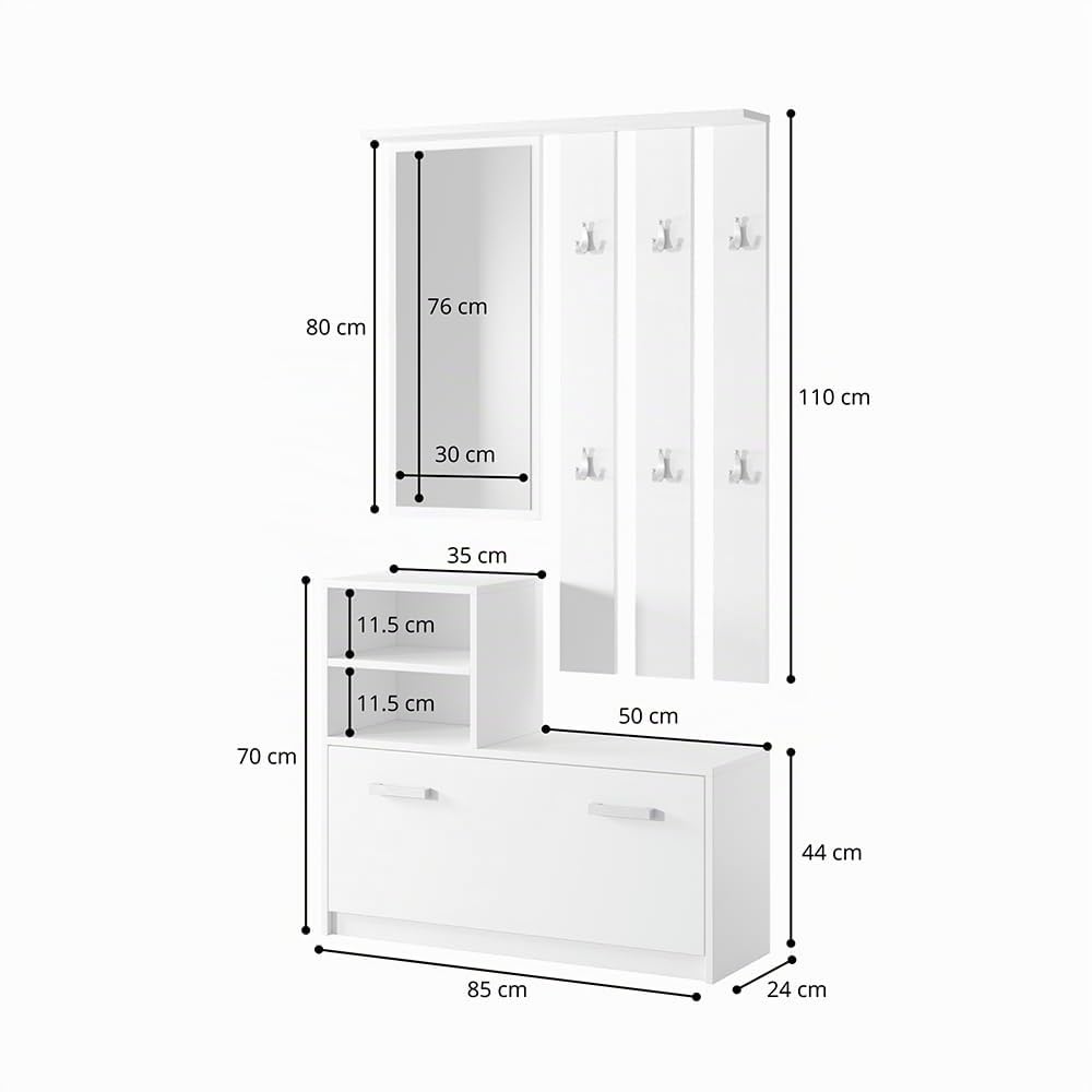 Selsey Flurgarderoben Set Garderobe Flur Wandgarderobe Garderobenpaneel Schuhregal Spiegel Regal Garderobenset Flaschengrün Mit Goldenen Griffen Yesfir