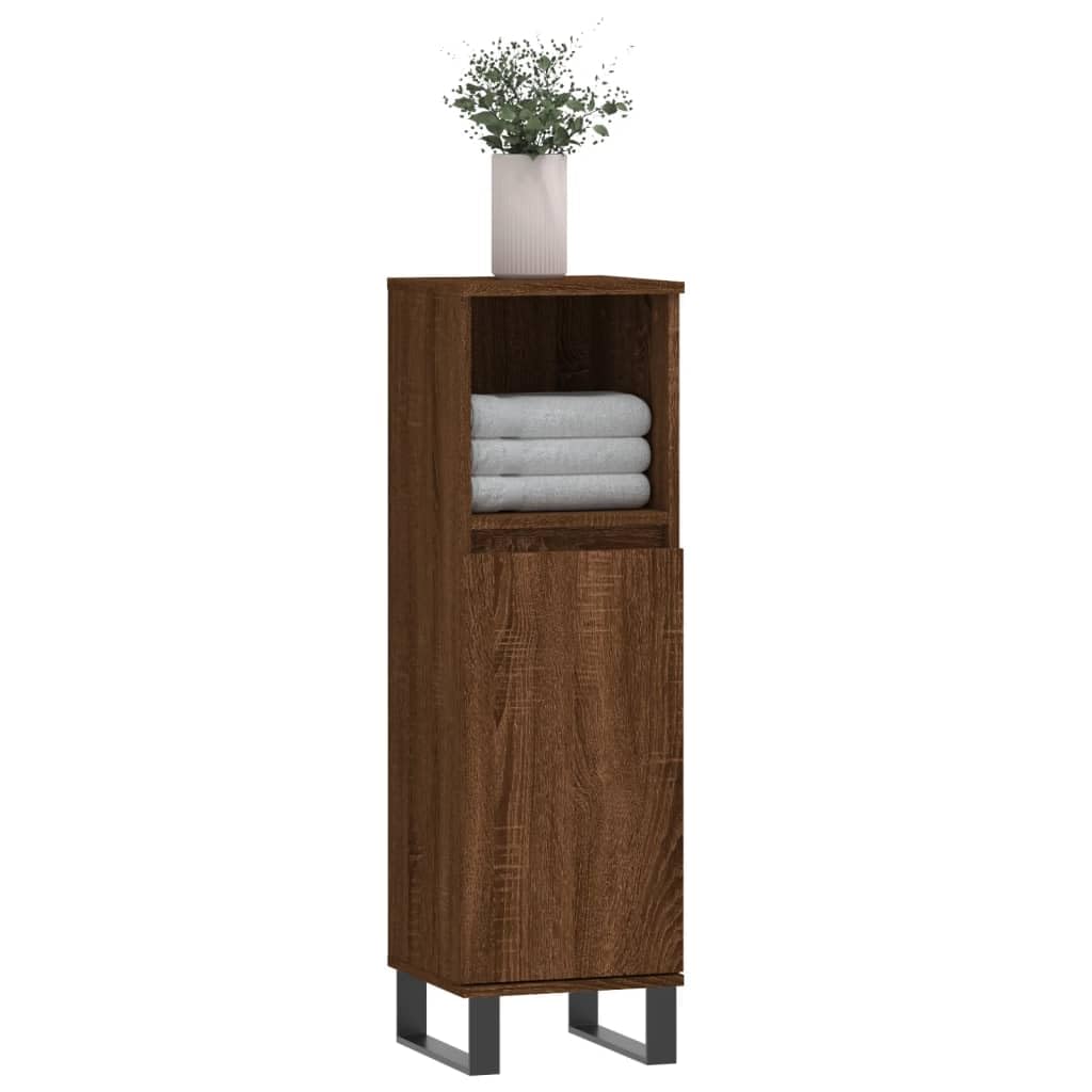 Maison Exclusive - Armadietto Bagno Rovere Marrone 30x30x95cm in Legno