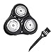 RQ11 Cabezales de Afeitado Compatible con Phi-lips Norelco RQ11 Sensotouch 2D, Cuchilla de Afeitar de Recambio Poweka Compatible con Phi-lips Maquinilla de Afeitar con Cepillo
