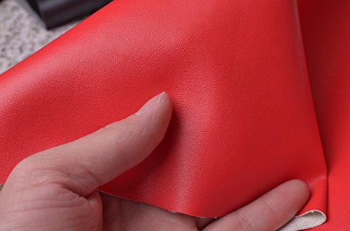 Red - (51"X39"/1.3Mx1M) Pleather Faux Leather Sewing Fabric For Leathercraft Purse Handbags Bags Making - Thickness 0.6Mm #TOP3