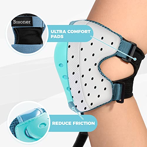Image of BOSONER Kids /Youth Knee Pad Elbow Pads Guards Protective Gear Set for Roller Skates Cycling BMX Bike Skateboard Inline Skatings Scooter Riding Sports